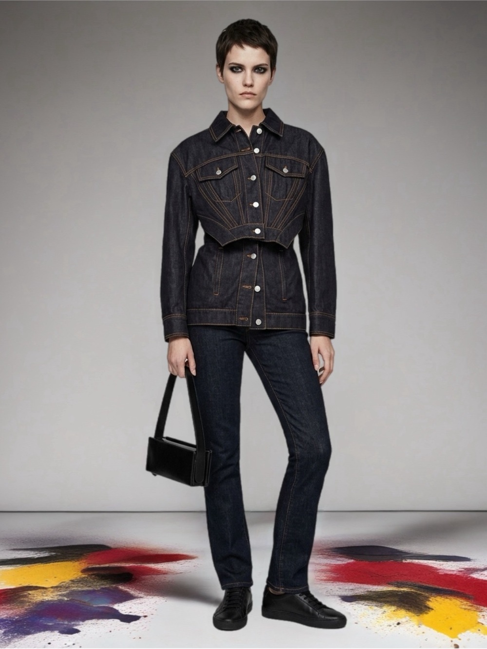 Alexander McQueen Deconstructed Jean Jacket